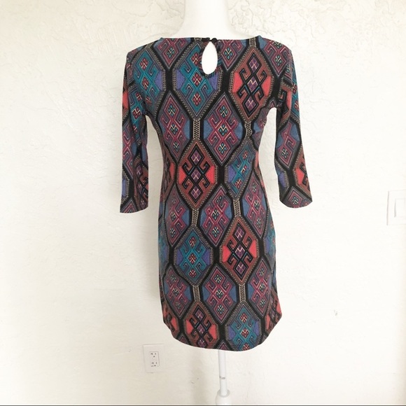 EVEREVE Papillon Geometric Sweater Tunic Dress s - Picture 8 of 9